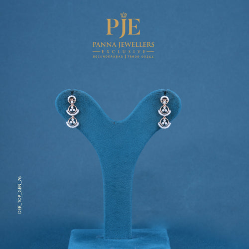 Trinity Bloom 18KT Gold Diamond Drop Earrings