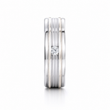 Classic Grooved 18KT Gold Diamond Ring