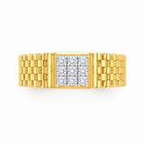 Imperial Square Cluster 18KT Gold Diamond Ring