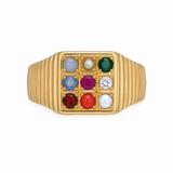 Navratna 18KT Gold Diamond Ring