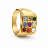 Navratna 18KT Gold Diamond Ring