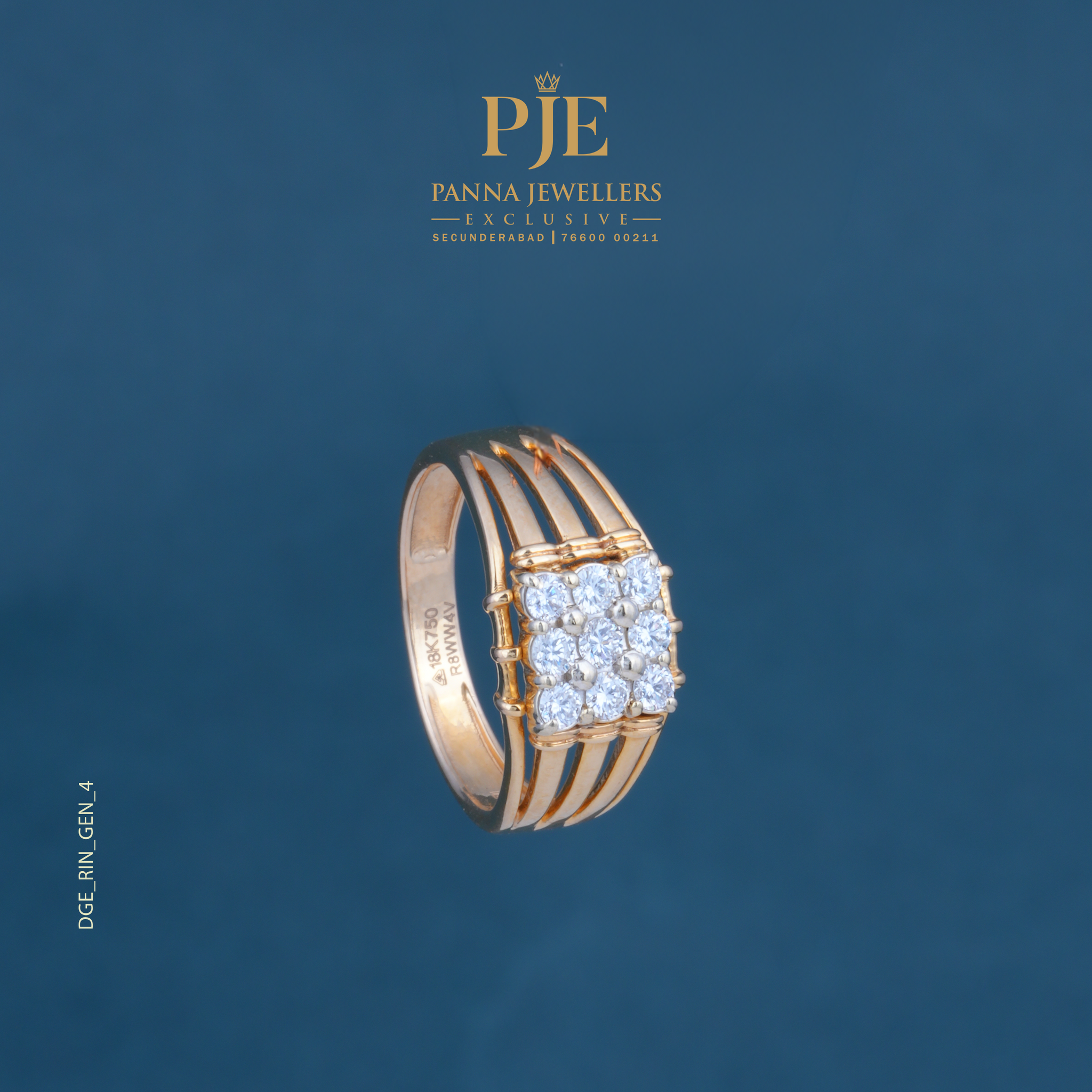 DIA GENTS RING