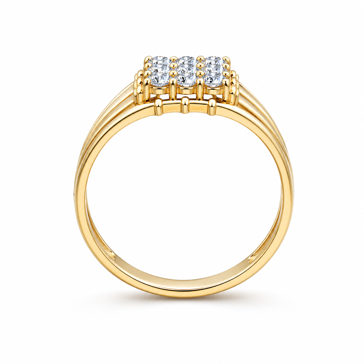 Royal Cluster 18KT Gold Diamond Ring