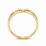 Modern Bold 18KT Gold Diamond Band Ring