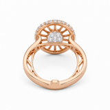 Gleaming Circle 18KT Gold Diamond Ring