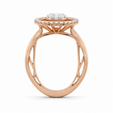 Gleaming Circle 18KT Gold Diamond Ring