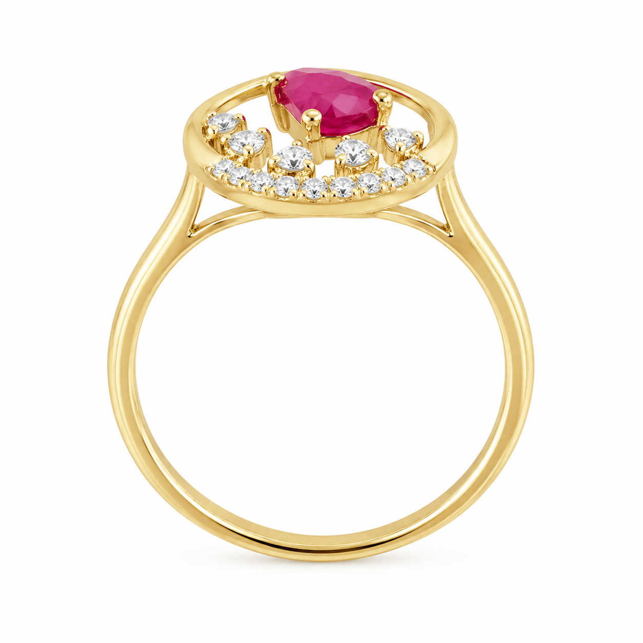 Sparkling Orbit 14KT Gold Diamond Ring