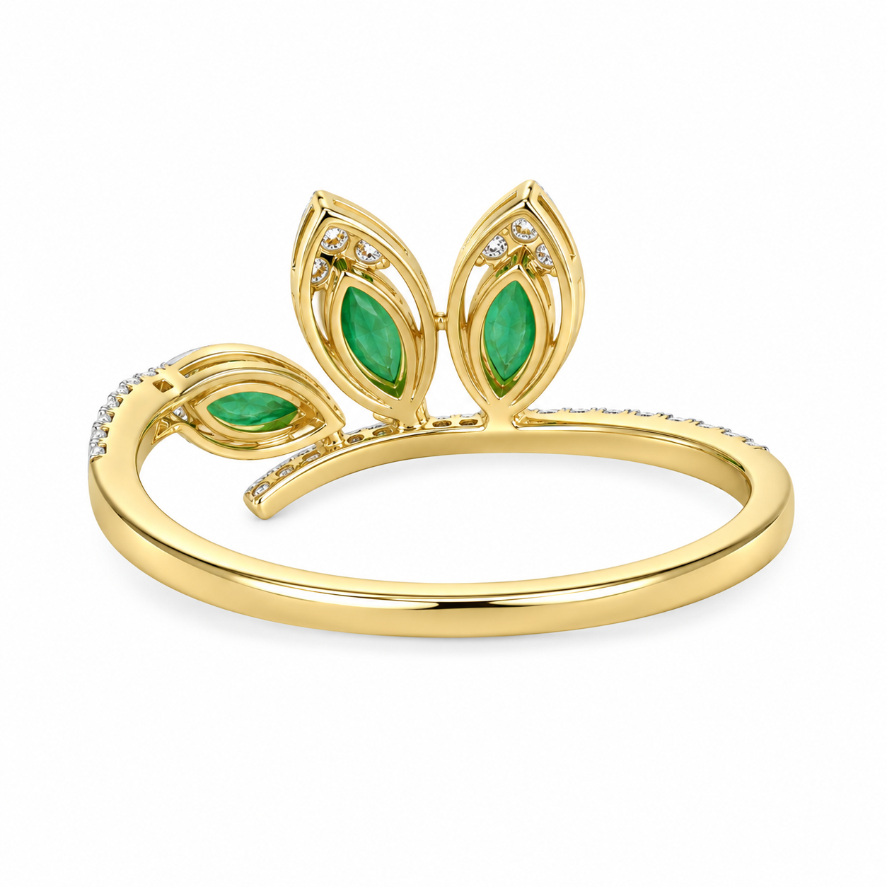 Rich Feather 14KT Gold Diamond Ring