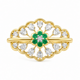 Scarlet Elegance 14KT Gold Diamond Ring