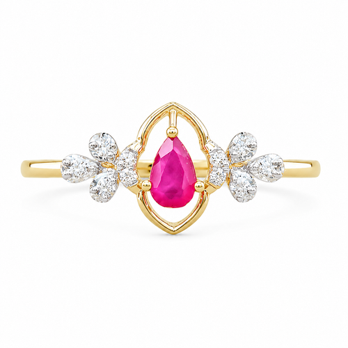 Pear Radiance 14KT Gold Diamond Ring