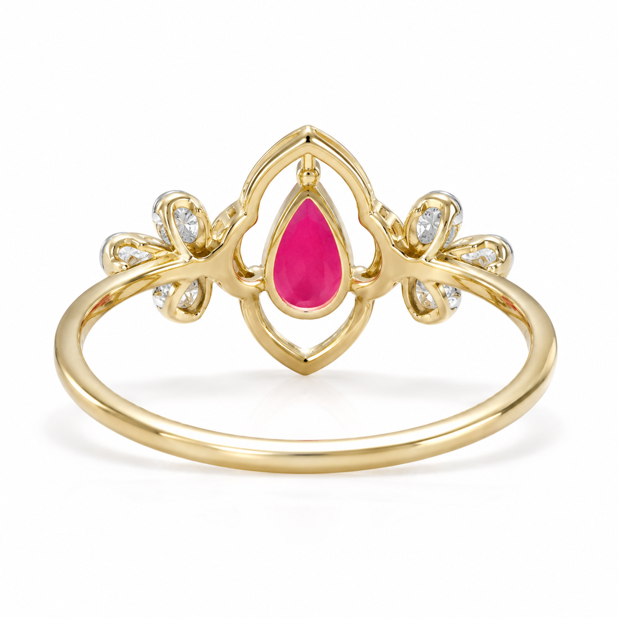 Pear Radiance 14KT Gold Diamond Ring