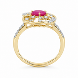 Vintage Curves 14KT Gold Diamond Ring