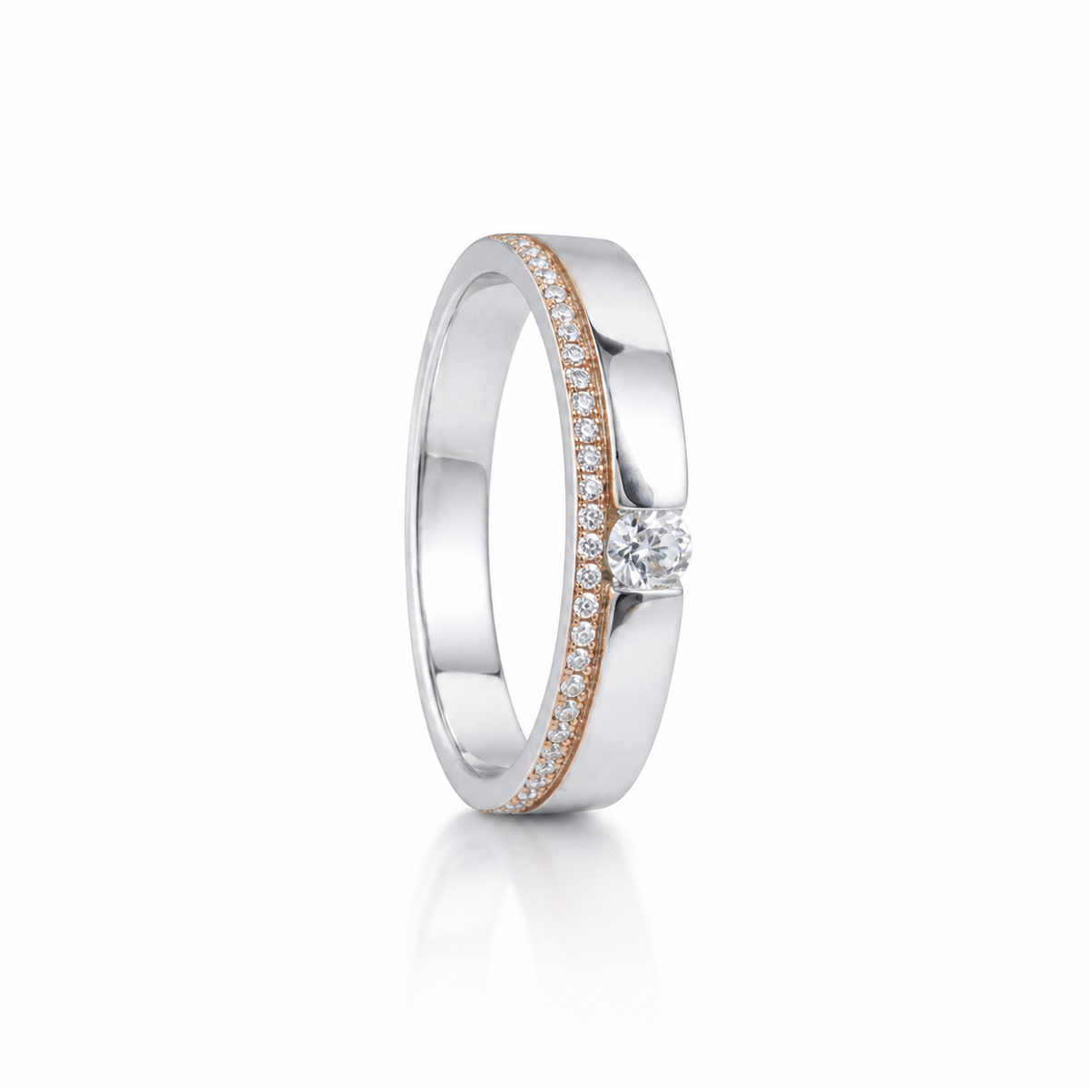 Slim Solitaire 18KT Gold Diamond Ring