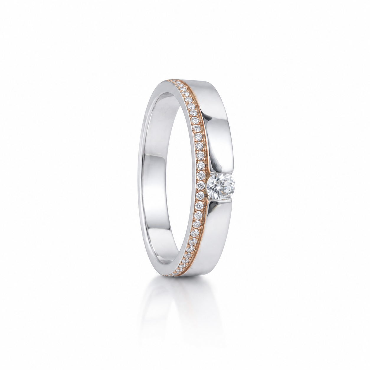 Slim Solitaire 18KT Gold Diamond Ring