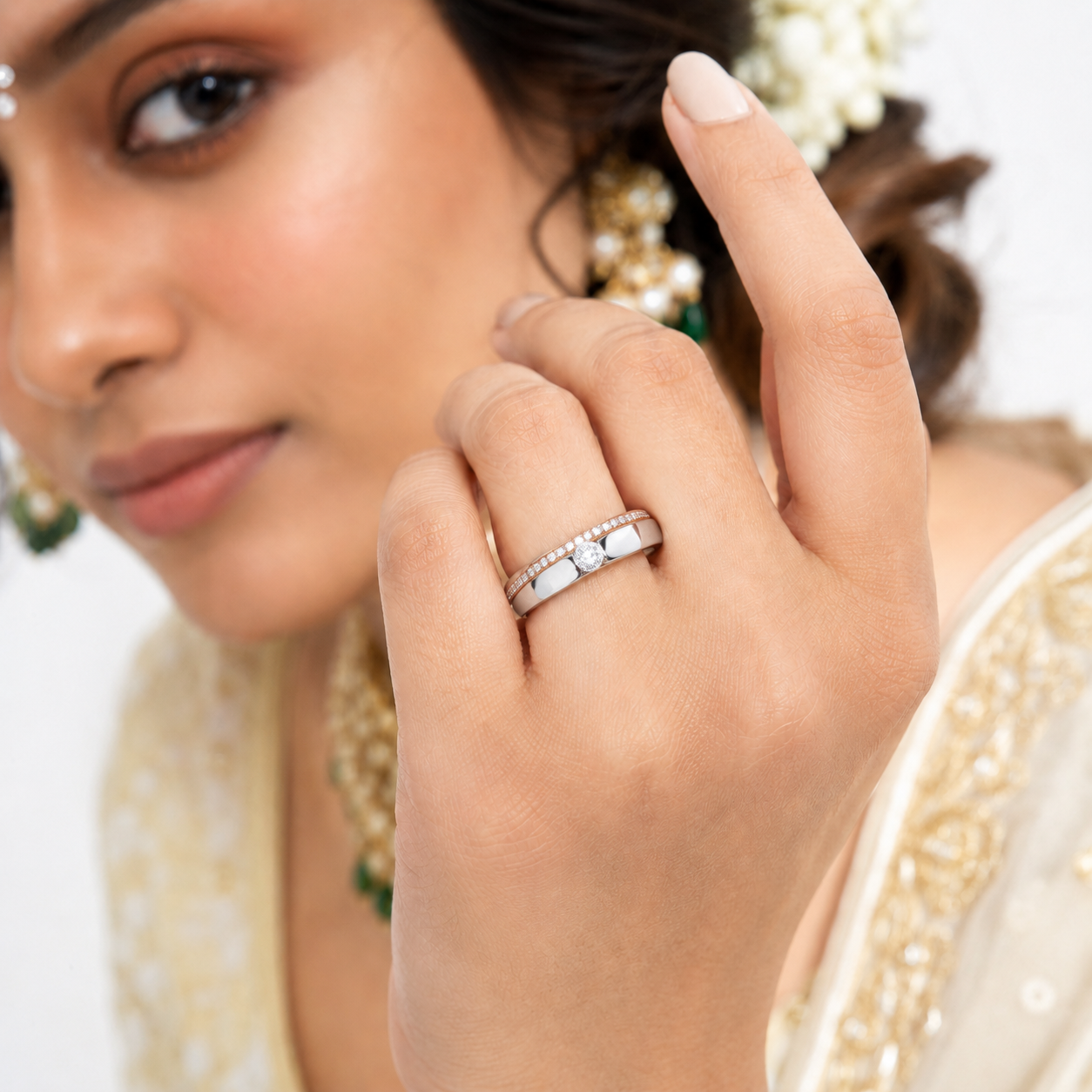 Slim Solitaire 18KT Gold Diamond Ring