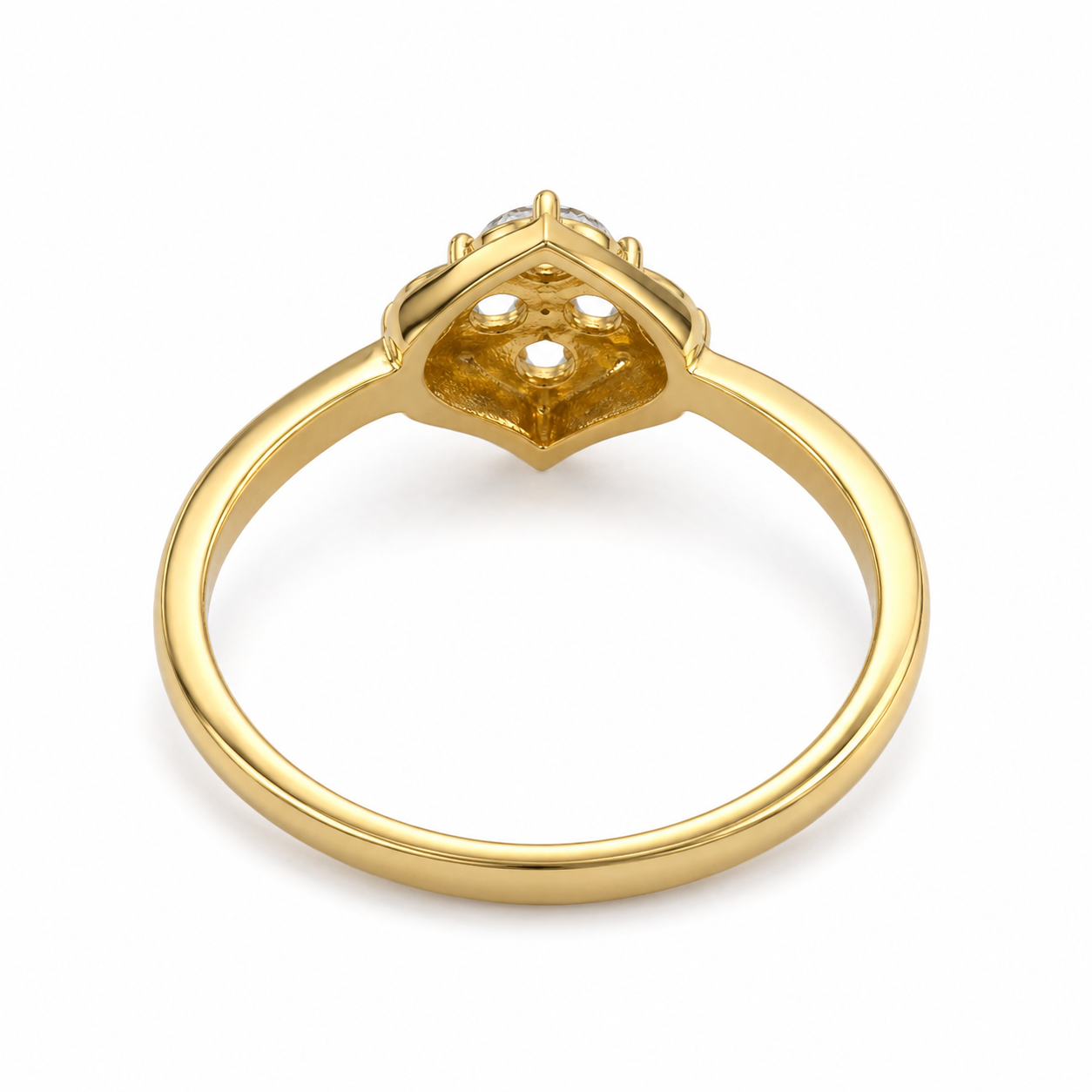 Radiant Bloom 22KT Gold Diamond Ring