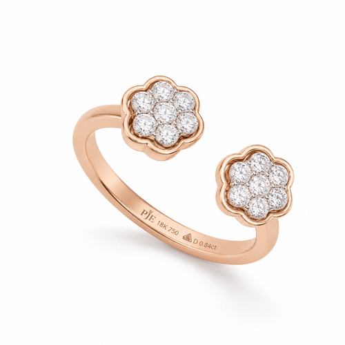 Floral Vine 18KT Gold Diamond Ring
