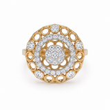 Luxurious Orbit 18KT Gold Diamond Ring