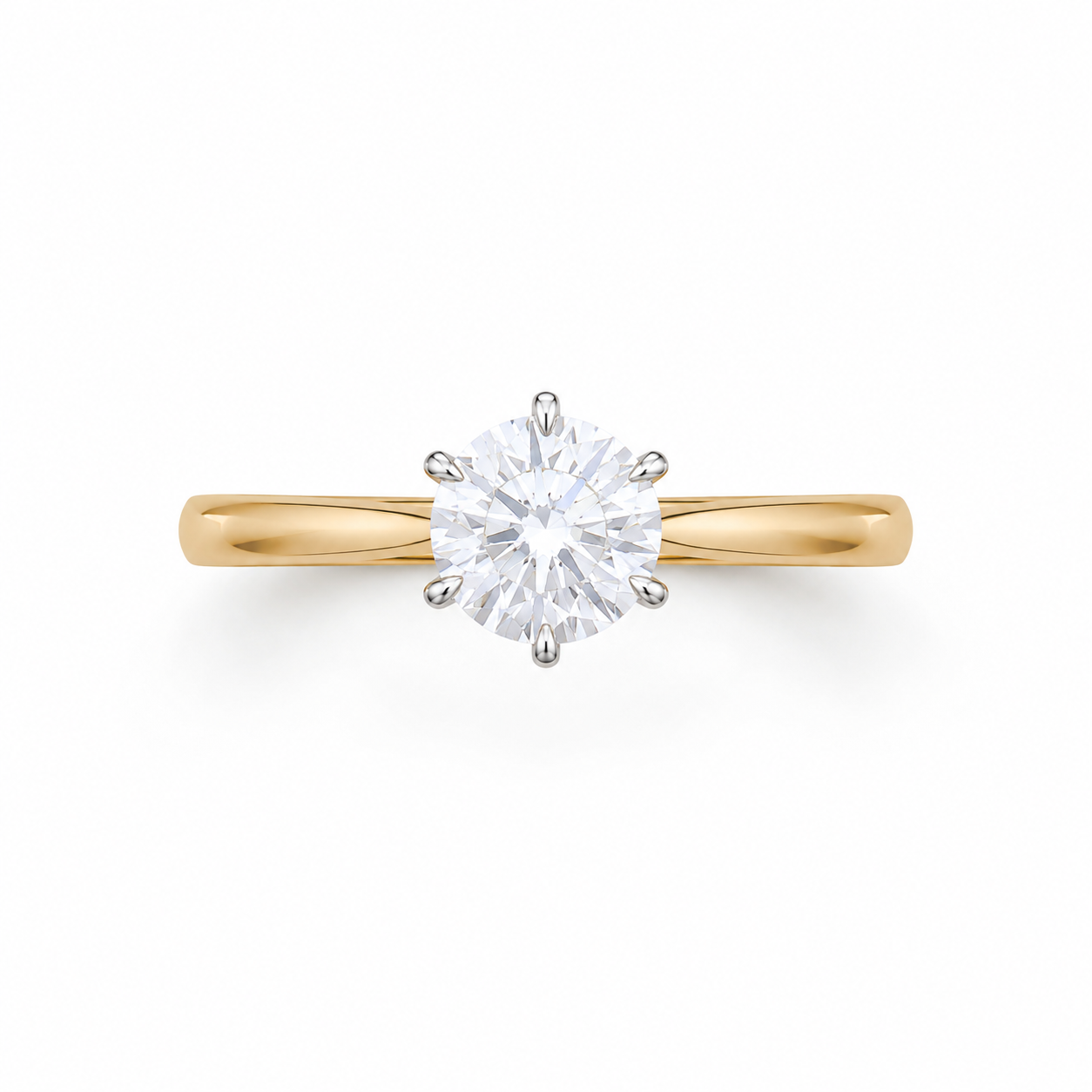 Round Solitaire 18KT Gold Diamond Ring