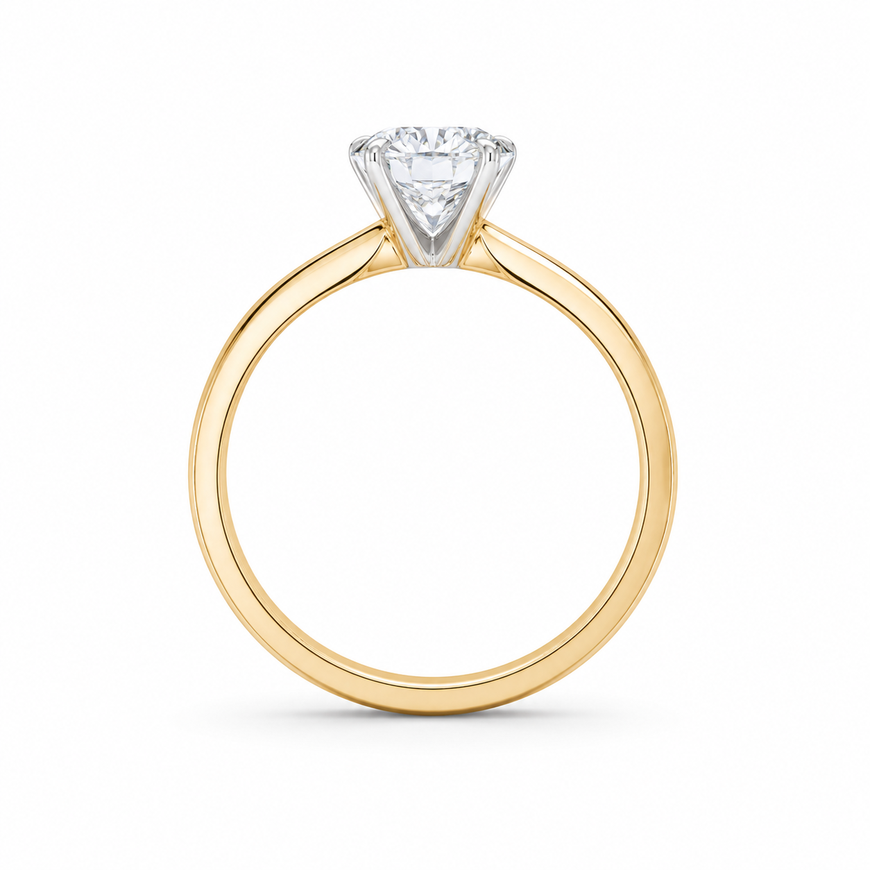 Round Solitaire 18KT Gold Diamond Ring