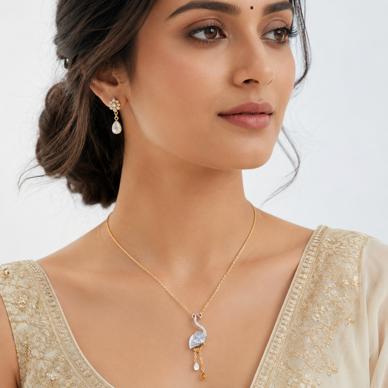 Flamingo 14KT Gold Diamond Chain Pendant