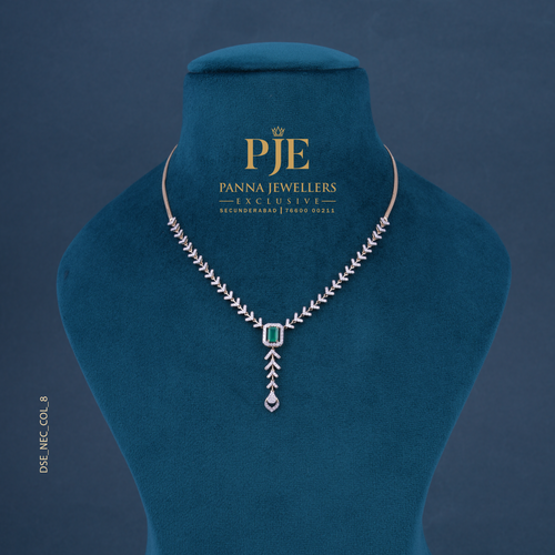 Glossy Arrows 14KT Gold Diamond Lariat Necklace