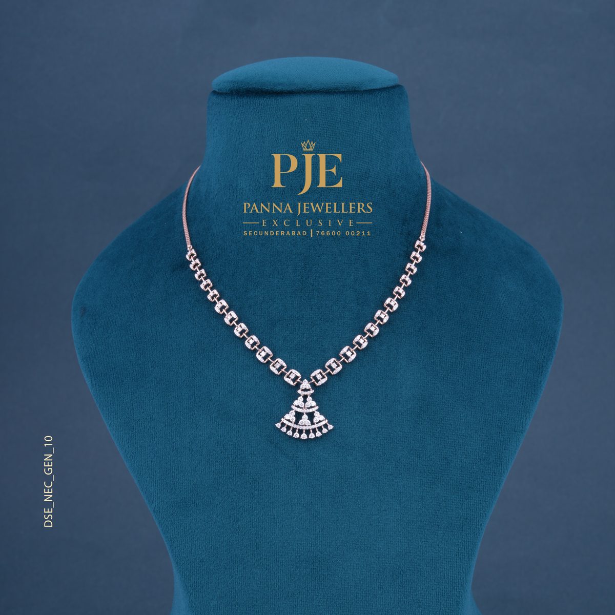 Dazzle Drift 14KT Gold Diamond Necklace