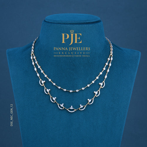 Horizan 18KT Gold Diamond Layered Necklace