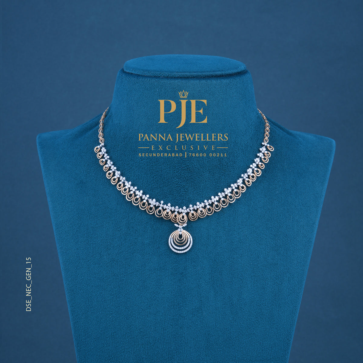 Sacred Orbits 18KT Gold Diamond Necklace