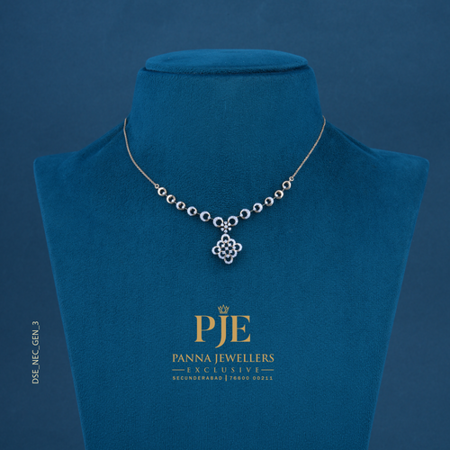 Mandala Drop 18KT Gold Diamond Necklace