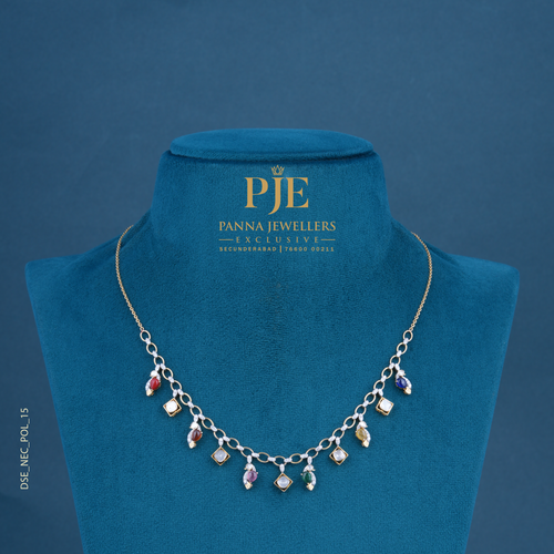 Regina 14KT Gold Diamond Station Necklace