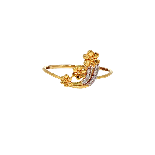 Daisy Trio 14KT Gold Lab Grown Diamond Ring