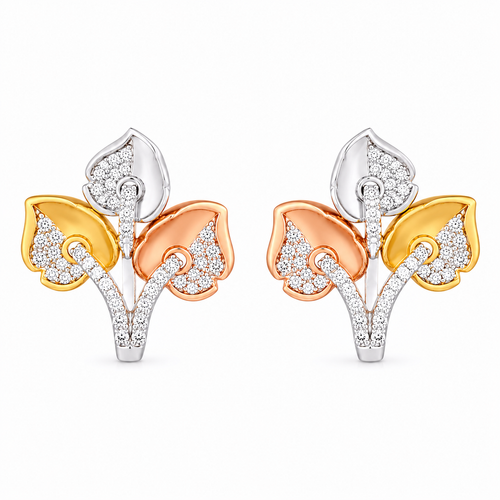 Dew Kissed 18KT Gold Diamond Stud Earrings