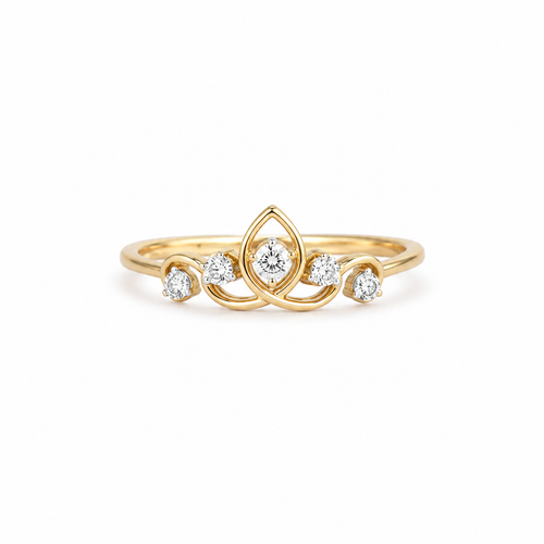 Diadem Coronet 14KT Gold Diamond Ring