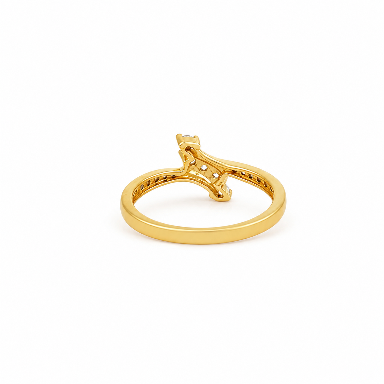 Diagonal Brilliance 22KT Gold Ring