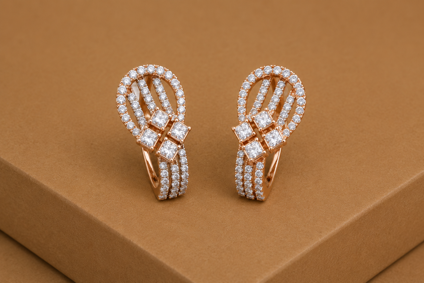 Diamond Hoop Earrings