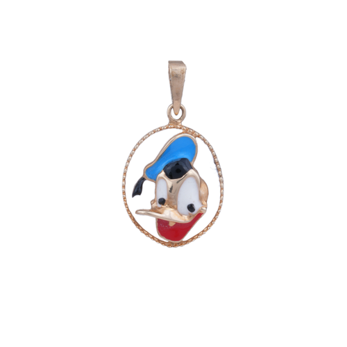 Donald Duck 18KT Gold Pendant For Kids