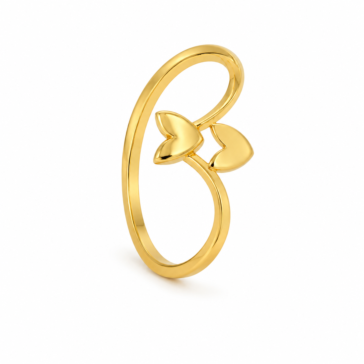 Dual Heart 22KT Gold Ring