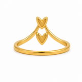 Dual Heart 22KT Gold Ring