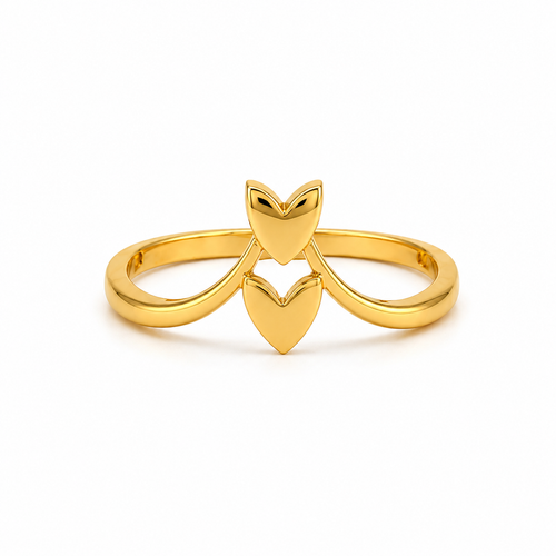 Dual Heart 22KT Gold Ring