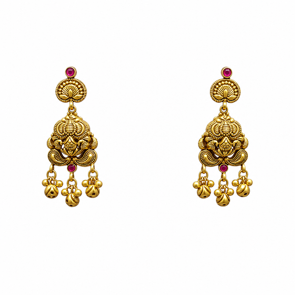 Damayanti 22KT Gold Antique Drop Earrings