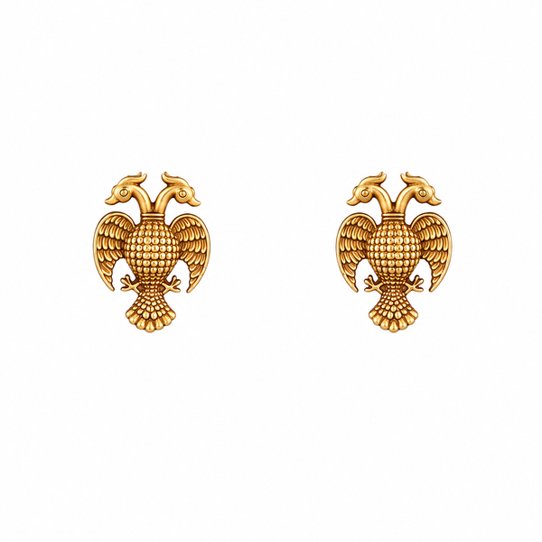 Garuda 22KT Gold Antique Stud Earrings