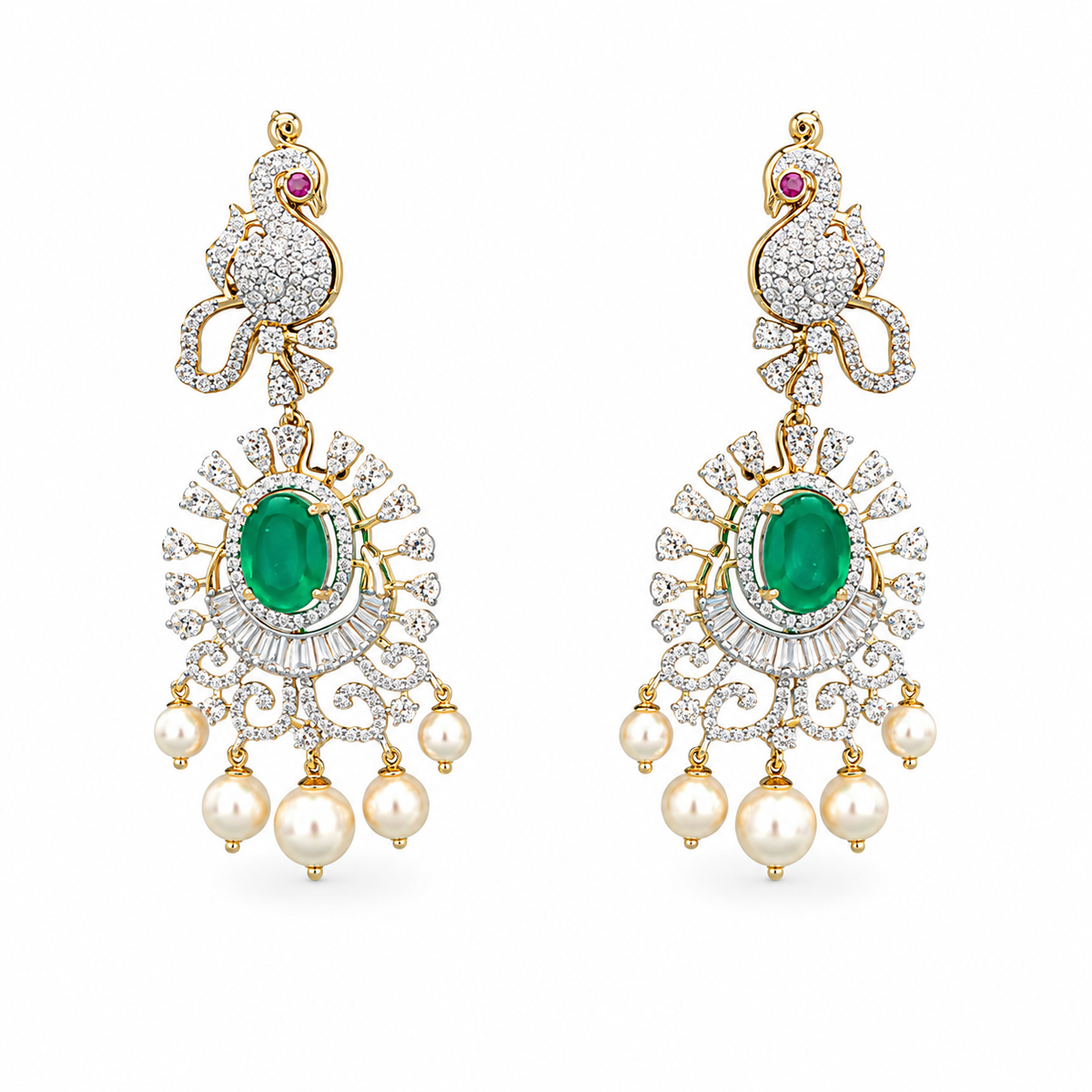 Tarunika 18KT Gold Dangle Earrings