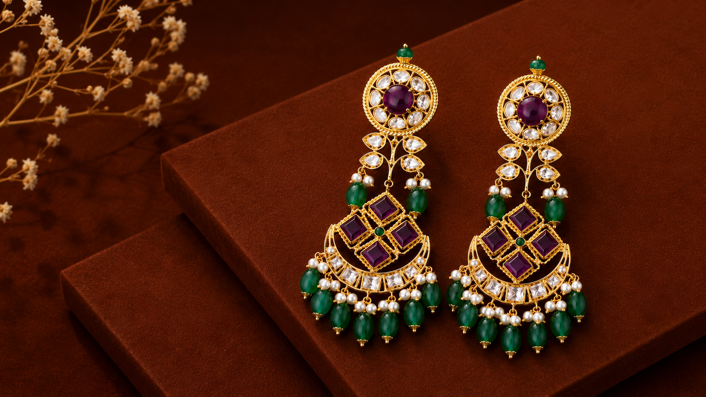 Gold Chandbali
