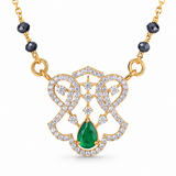 Emerald Glow 18KT Gold Diamond Mangalsutra