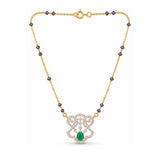 Emerald Glow 18KT Gold Diamond Mangalsutra