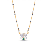 Emerald Glow 18KT Gold Diamond Mangalsutra