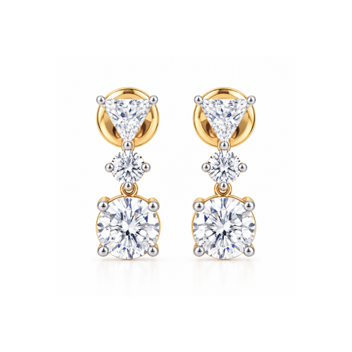 Emily 14KT Lab Grown Diamond Drop Earrings