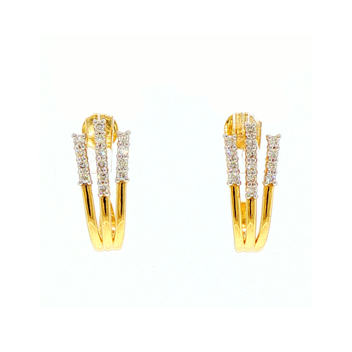 Eterna Glow 14KT Lab Grown Diamond Hoop Earrings