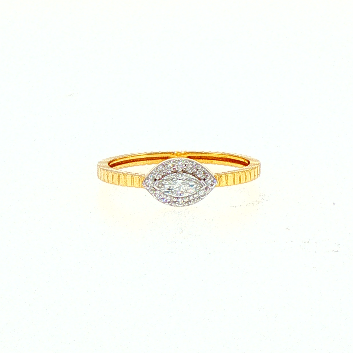 Eye Halo 14KT Lab Grown Diamond Ring